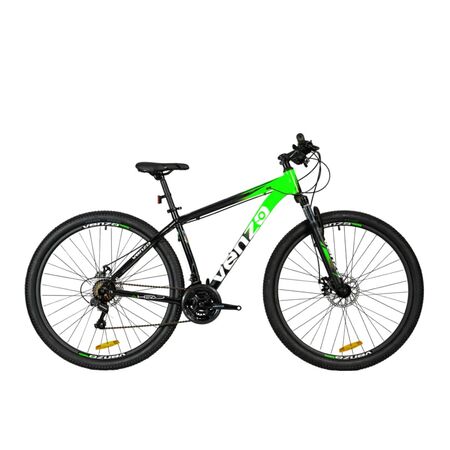 Bicicleta MTB Venzo Ahead R29 21V Talle M NegroVerde Disco Mec.