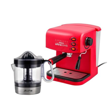 Combo Exprimidor Smart-tek EC2030 40W 1L + Cafetera Ultracomb CE-6108 850W
