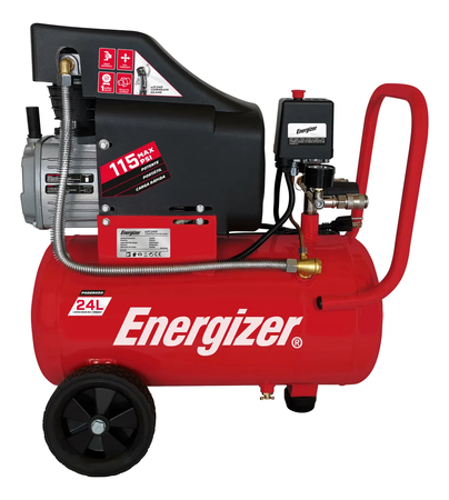 Compresor De Aire Electrico Portatil Energizer Ezc24d + Kit Rojo 50 Hz Monofásica