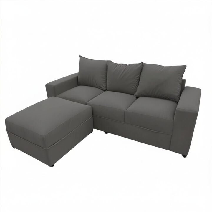 Sillon Milan tres cuerpos con camastro color Gris - Vista 1