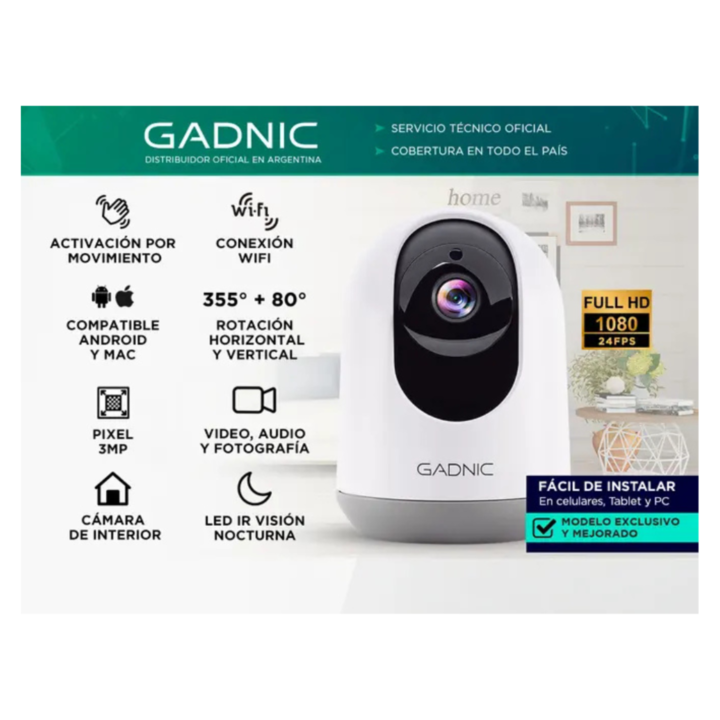 CAMARA DE SEGURIDAD GADNIC IP SX90 PLUS (C:BLANCO P2P00090) - Vista 3