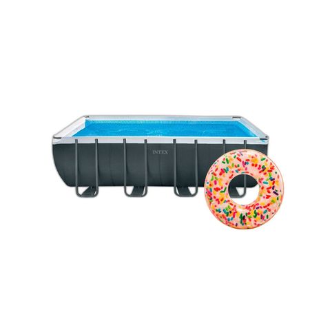 Combo Pileta Estructural Intex 17203L + Dona 114cm