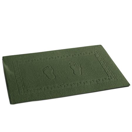 Toalla de pies para baño felpada 45 x 70 color Verde Espácity
