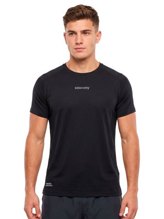 Remera Saucony Hurricane 2.0 Hombre Running Negro