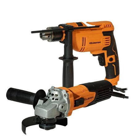 Taladro Percutor 13 mm + Amoladora Angular 15 mm Lusqtoff LPACK004-7