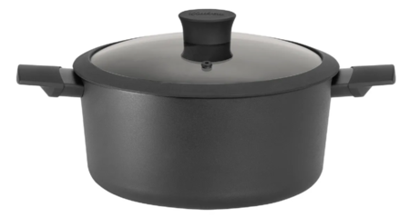 Cacerola De Aluminio Con Antiadherente 22 Cm Color Negro