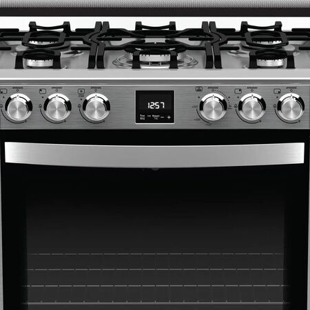 Cocina a Gas Drean 76cm Inoxidable Luz Encendido Timer Tapa Grill CD7609EI