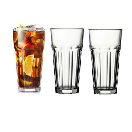 Vaso Vidrio Copa set x 3 Facetado 475 cc Casablanca Pasabahce