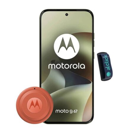 Combo Celular Motorola Moto G67 256/4GB NFC Verde + Localizador Moto TAG 2 GPS