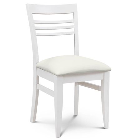 Silla de Comedor Murano Tapizado Inka Marfil lustre Blanco Espacity