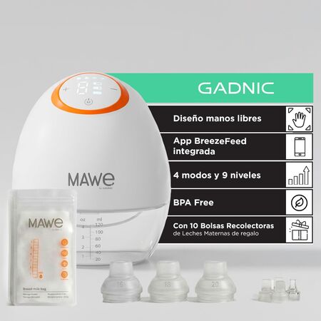 Sacaleche Eléctrico Mawe By Gadnic 9 Niveles 4 Modos Portátil