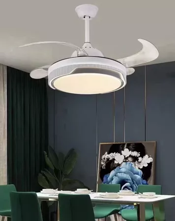Ventilador De Techo Retractil Insigna Eva-42-W1 Led Bl Ina