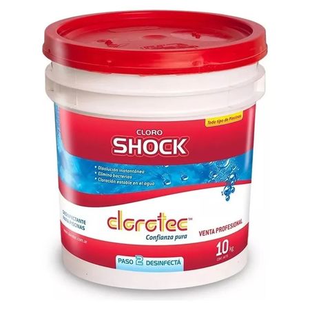 Cloro Shock Polvo Clorotec Disolucion Instantanea 10kg Rex