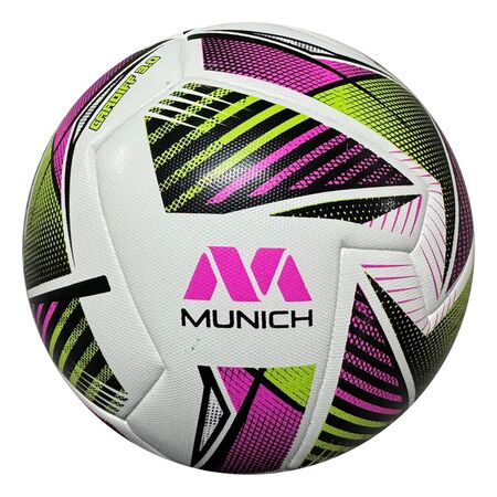 Pelota Futbol Munich Cardiff 3.0 Profesional Termosellada Fucsia/Amarillo