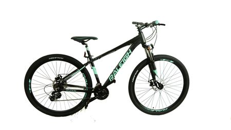 Bicicleta Raleigh Mojave 2.0 D - Talle 15"/S - Negro/Verde Agua -Cuadro de aluminio- Frenos a discos mecánicos- 21 Vel. / Rodado 29 / Línea 2026. 