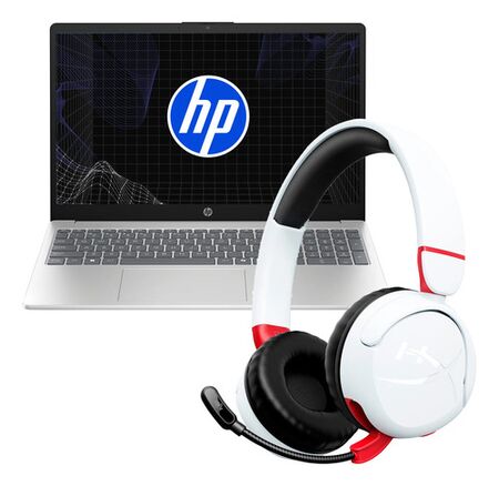 Combo Notebook Hp 15-fd0331la + Auricular Hyperx Cloud Mini Plateado