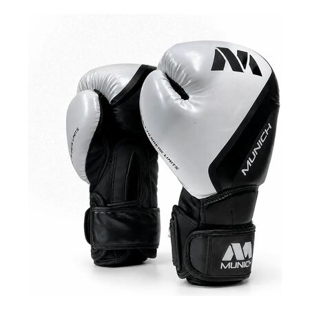Guantes Boxeo Munich Rio Profesional Kick Boxing Muay Thai 10 Oz Negro/blanco