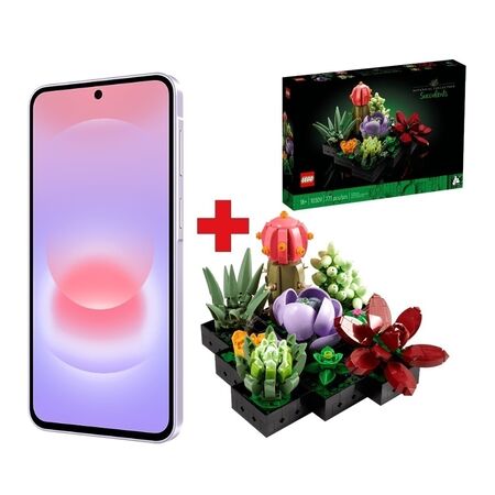 Combo Dia de la Madre Celular Samsung A37 256/8GB Lavanda + Suculentas Lego 10309
