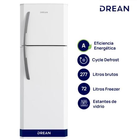Heladera Con Freezer 277l Hdr280f50b Blanco Drean