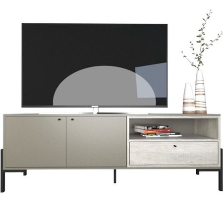Rack de TV Metalwood DS Home Nevado Gris 152x55x36cm