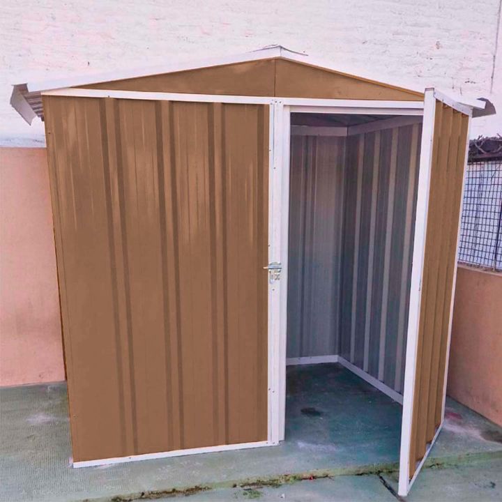 Armario Deposito Galpon de jardin 2x2x2 Calibre 28 Pardo DON ACERO - Vista 4