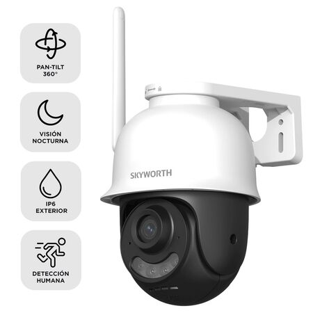 Cámara de Seguridad Skyworth Dual Light Exterior IP66 360° Wifi Visión Nocturna