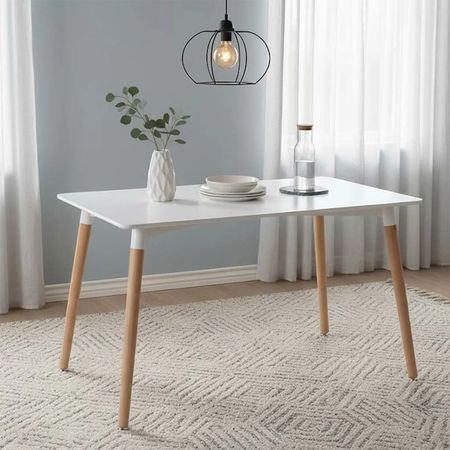 Mesa Eames de Comedor Rectangular 120 X 80 CM Blanca