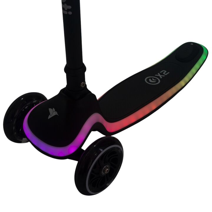 Monopatín plegable con luces LED Infanti negro - Vista 11