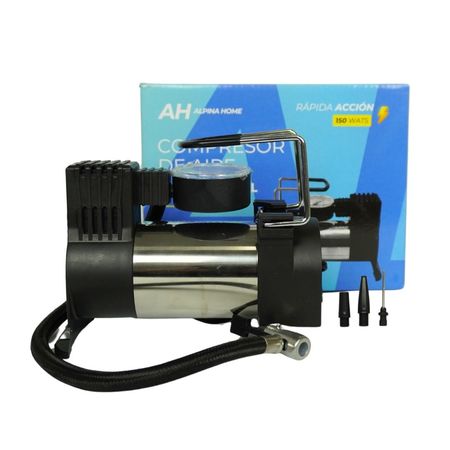 Compresor Aire 12V Portatil Auto Moto Piston Simple