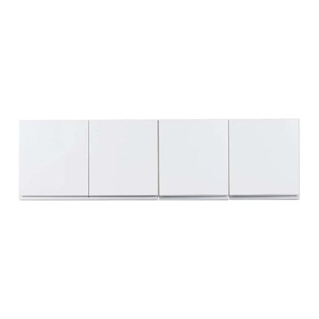 Alacena 160 CM Blanco Melamina con Perfil J de Aluminio