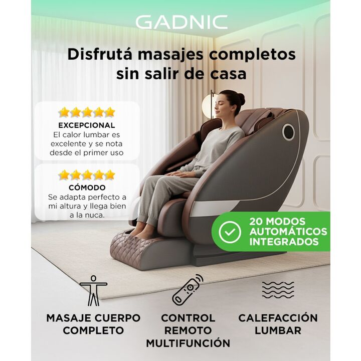 Sillón Masajeador Gadnic Titanium Masaje Cuerpo Completo Terapia De Calor Bt - Vista 2