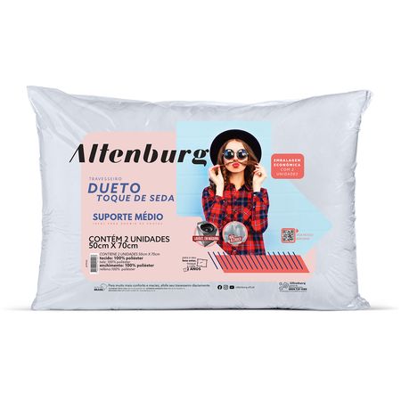 Almohada Altenburg Dueto Toque De Seda 70X50 X2 Unidades