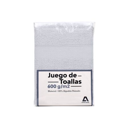 Set De Toallas Atma Home Blanco 600 Grm STAAPBL600