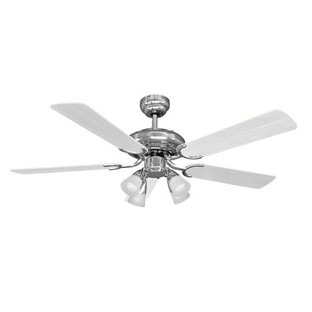 Ventilador de Techo Liliana 5 Paletas Blanco/Negro 120cm 4 Luces Control Remoto VVTHM415R
