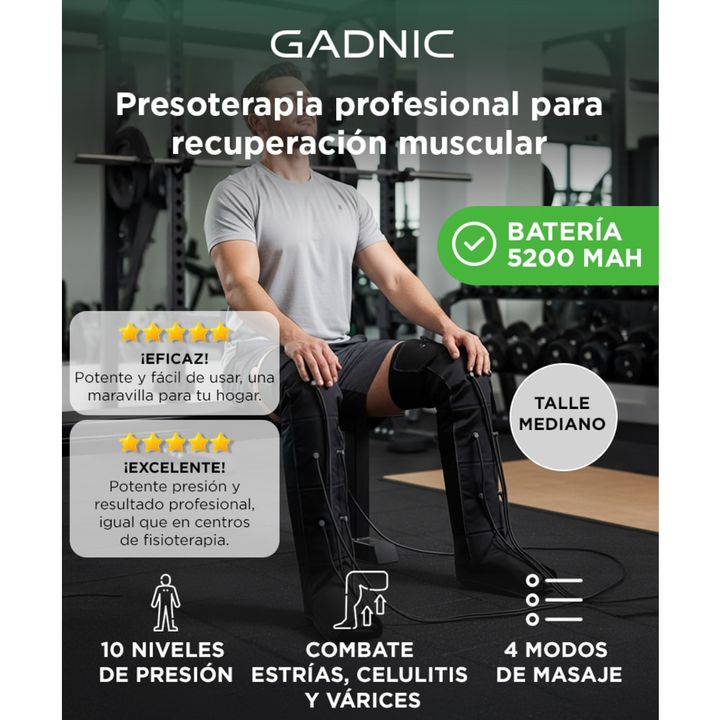 Kit de Equipo de Botas De Presoterapia Gadnic - Talle M - Vista 2