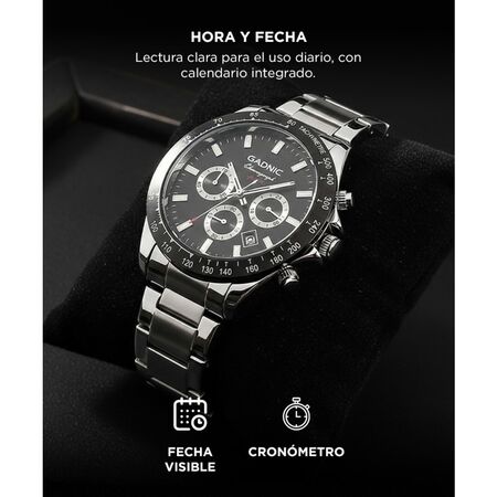 Reloj de Cuarzo para Hombre Gadnic Morfeo Resistente al Agua con Fecha y Hora