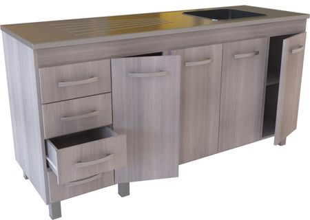 Bajo Mesada Muebles Orlandi 160Cm 620 Jacaranda