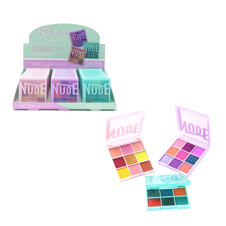 Paleta de Sombras Nude Skora Glow Vibes x9 Tonos