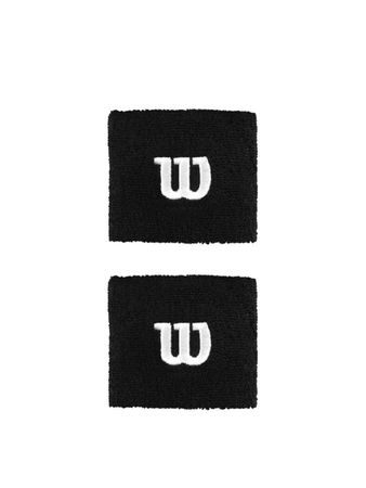 Muñequera Wilson 2Pk Mujer Tenis Negro