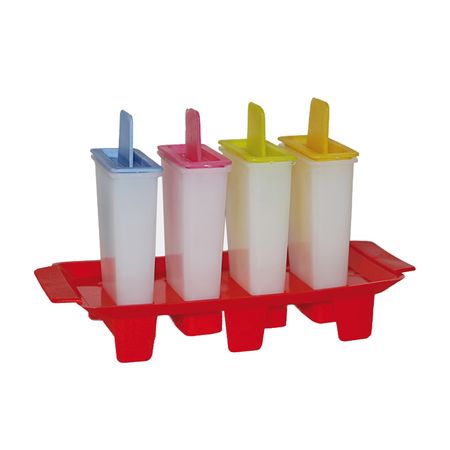 Heladito Pack X4 Moldes Mas Base Plastico Freezer Colombraro