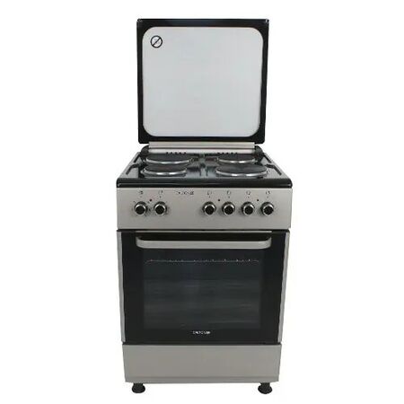 Cocina Electrica Plata 60cm 4 Hornallas Grill Turbo Tapa Dalton