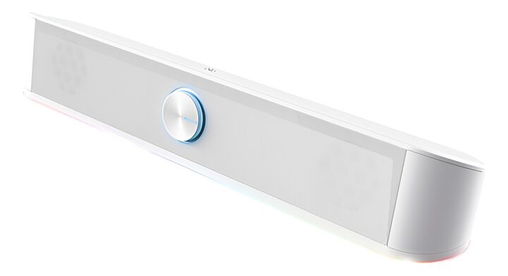 Parlante Barra de Sonido Trust Thorne Blanco USB LED 6W - Vista 1
