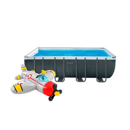 Combo Pileta Intex 17203L 549x274x132 + Inflable Avion Pistola Agua