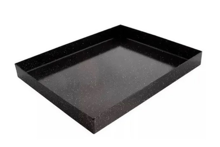 Asadera Enlozada 27x36 Cm Familiar Gastronomia Rojo Negro