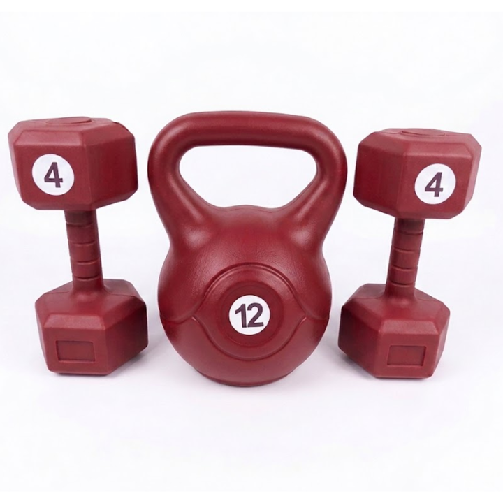 Combo Pesa Rusa 12 kg + Par de Mancuernas 4 kg - Vista 3