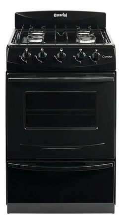 Cocina Escorial Candor S2 Gas Natural 4 Hornallas Negro