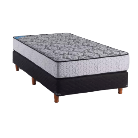 Juego Sommier Topacio Esmeralda Espuma Alta Densidad 0.90 X 1.90