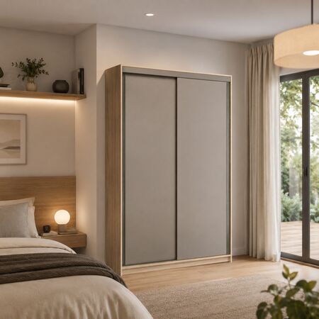 Placard Corredizo 1,30 2 Puertas Coco Bolo|gris C. Tables
