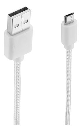 Cable Dekkin Micro Usb Trenzado Blanco Ca-303 B
