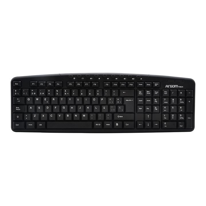 Teclado Multimedia Argomtech Arg-kb-7807 Español Cable Usb - Vista 1